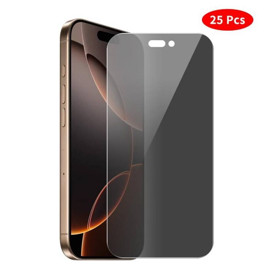 For iPhone 16 Pro Max JUNSUNMAY 25pcs Privacy Screen Protector Tempered Glass Film