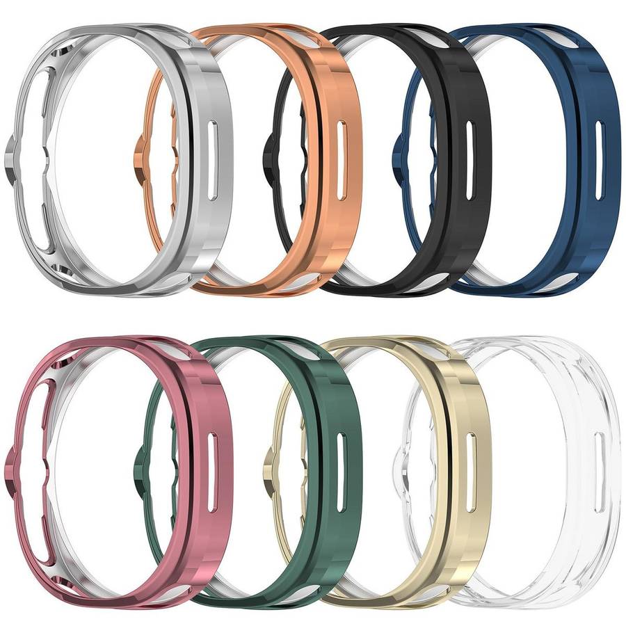 For Samsung Galaxy Watch8 Classic 46mm Half Coverage Hollow TPU Watch Pro ... (Electroplated Pink)