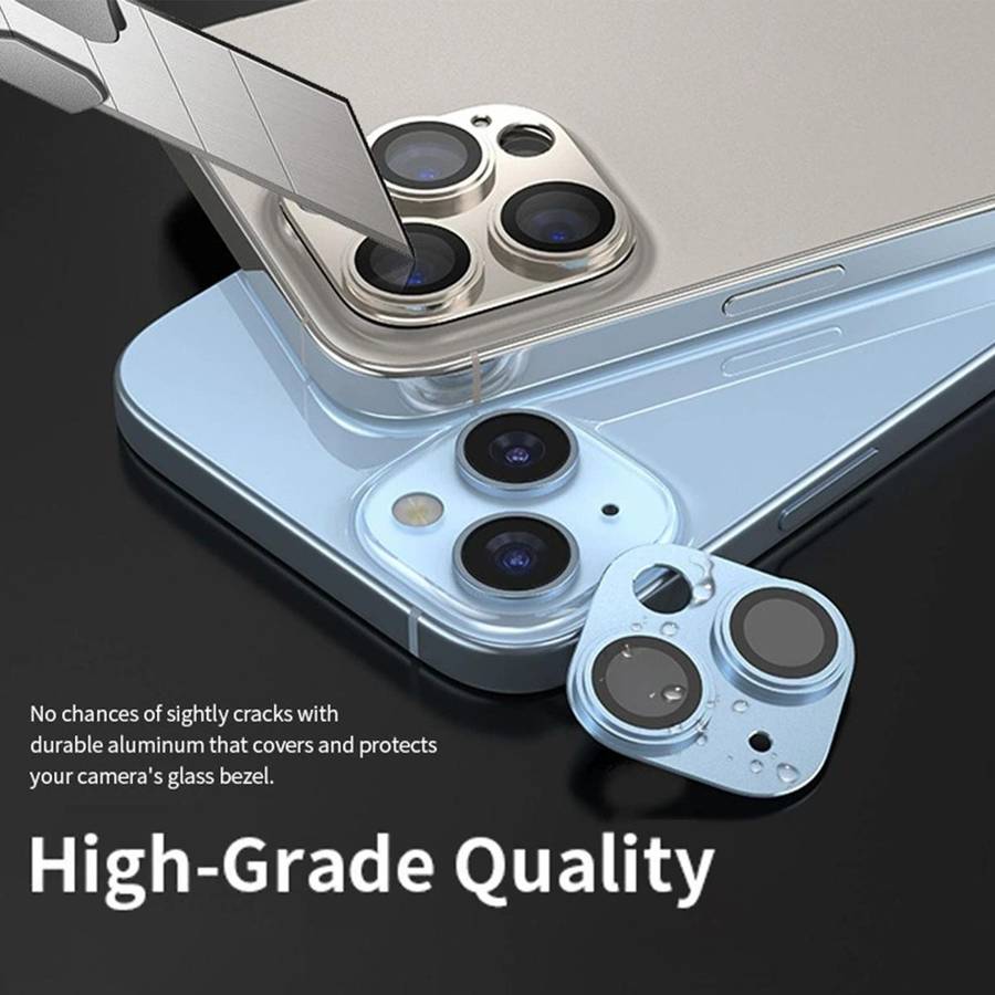 For iPhone 15 Plus Kalebol Precise Alignment Stepped Eagle Eye Metal Lens Film(Yellow)