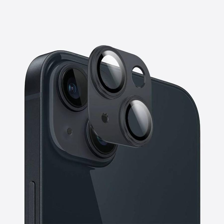 For iPhone 15 Kalebol Precise Alignment Stepped Eagle Eye Metal Lens Film(Black)