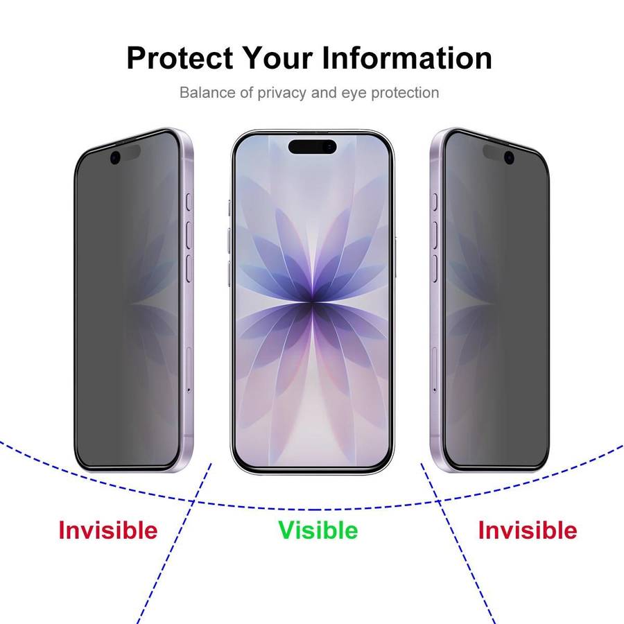For iPhone 17 Pro Max JUNSUNMAY 25pcs Silk Print Full Coverage Privacy Tempered Glass Film