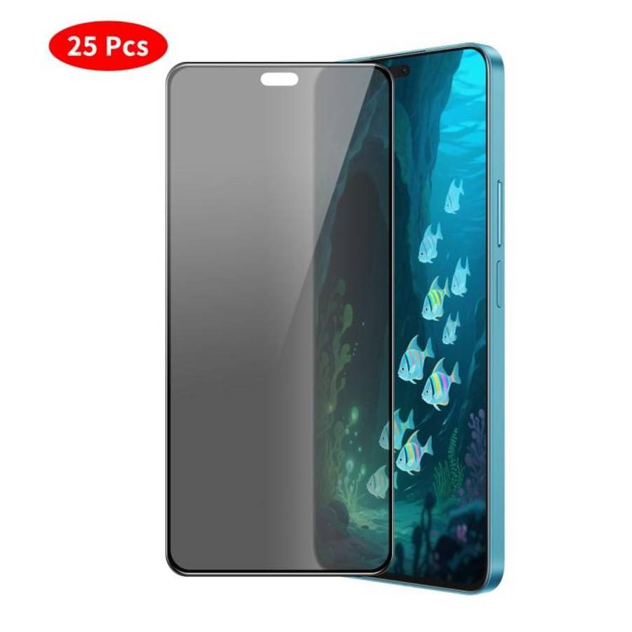 For Honor 400 5G Global 156.5mm JUNSUNMAY 25pcs Silk Print Full Coverage Privacy Tempered Glass Fi