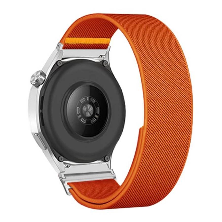18mm Adjustable Single Loop Elastic Nylon Watch Band(Orange)