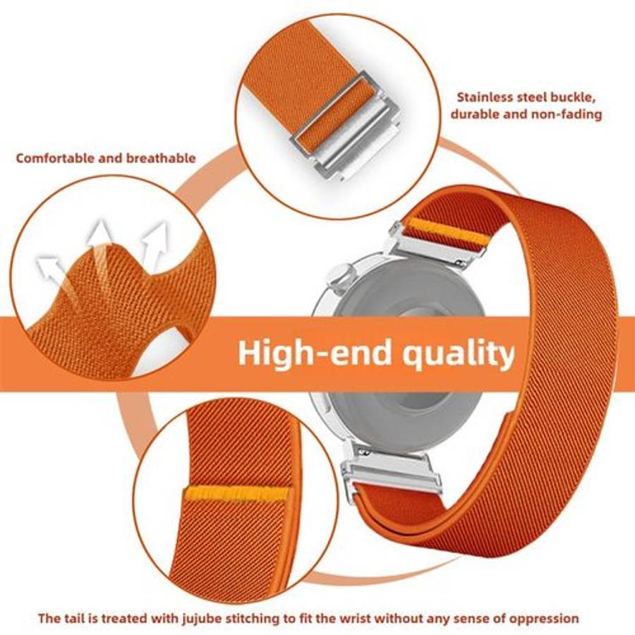 20mm Adjustable Single Loop Elastic Nylon Watch Band(Starlight)
