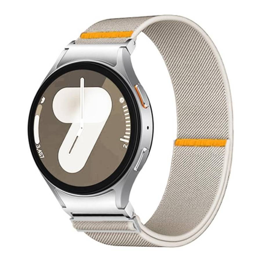 For Samsung Galaxy Watch FE / 7 / 6 / 5 / 4 Adjustable Single Loop Elastic Nylon W ... (Starlight)