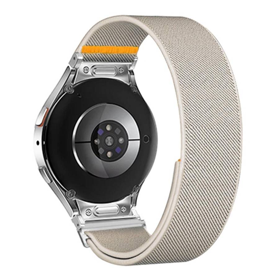 For Samsung Galaxy Watch FE / 7 / 6 / 5 / 4 Adjustable Single Loop Elastic Nylon W ... (Starlight)