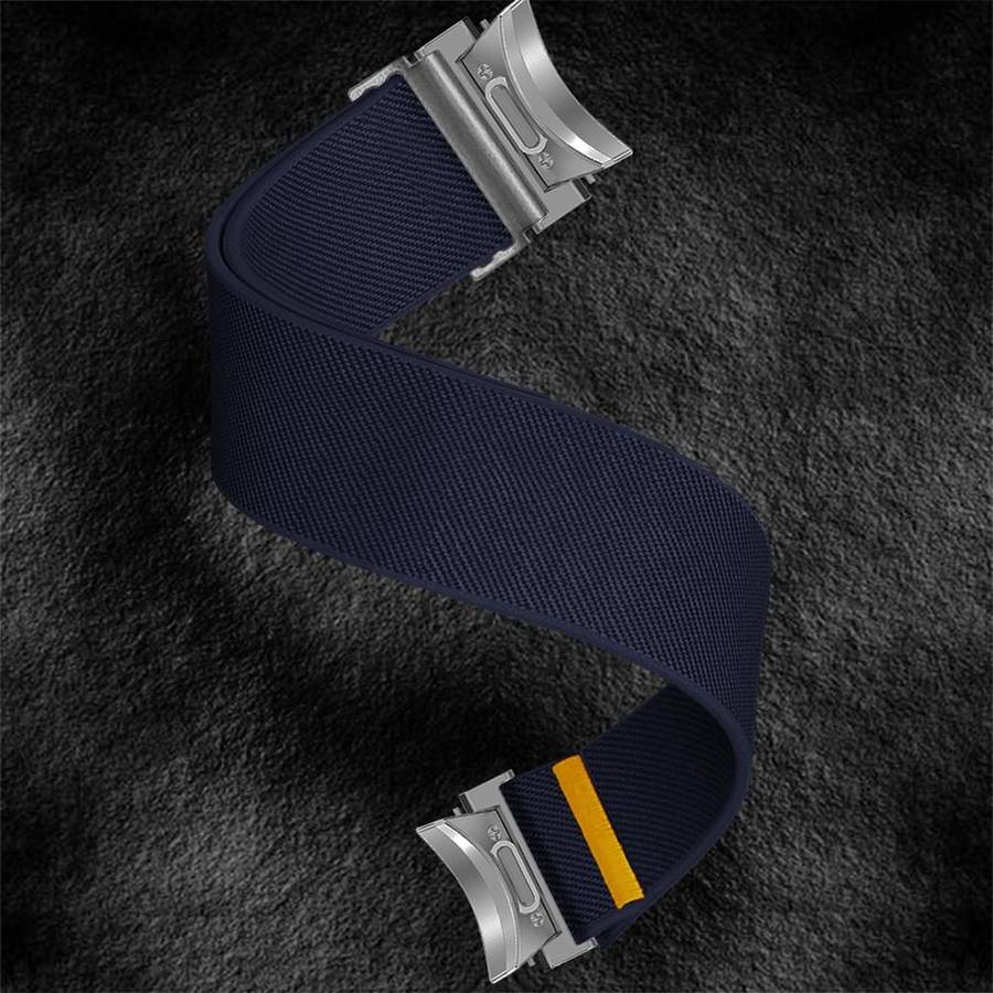 For Samsung Galaxy Watch FE / 7 / 6 / 5 / 4 Adjustable Single Loop Elastic Nylon W ... (Dark Blue)