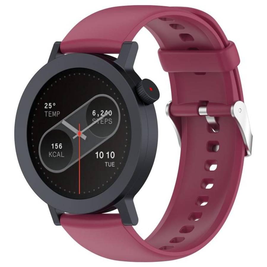 For Nothing CMF Watch 3 Pro / Watch Pro 2 Solid Color Silicone Watch Band(Wine Red)