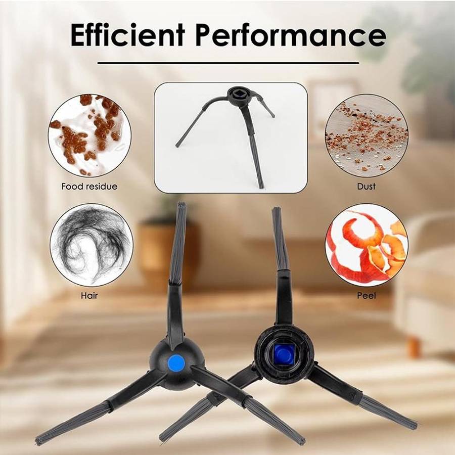 JUNSUNMAY 6pcs Sweeper Triangle Side Brush for Ecovacs Deebot T50 Pro / T50 Max / T50 Omni