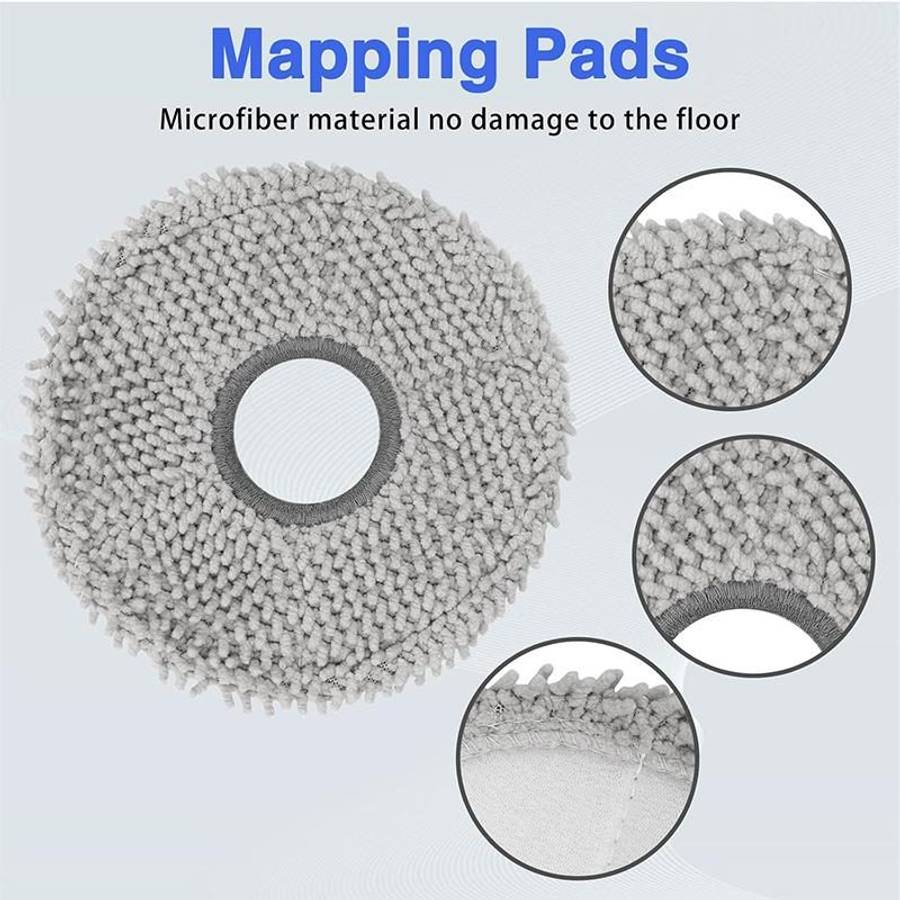 JUNSUNMAY 4pcs Washable Mop Pads Replacement for Ecovacs Deebot T50 Pro / T50 Max / T50 Omni