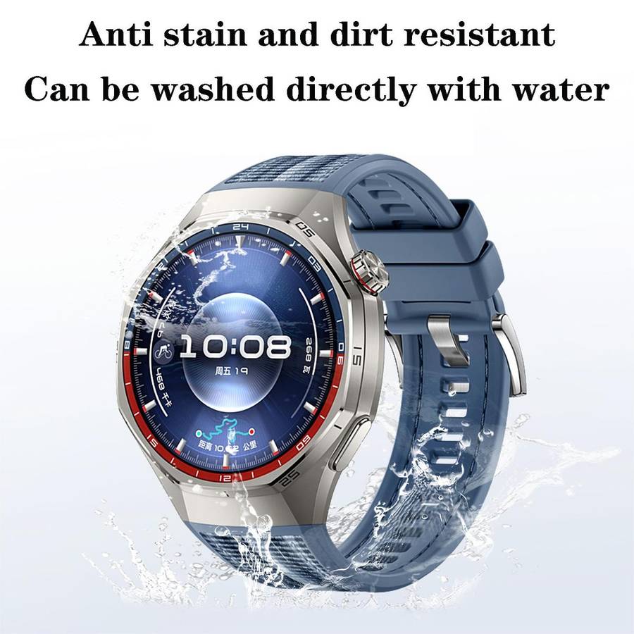For Huawei Watch GT 6 Pro Quick Release Buckle Hybrid Nylon Braid Silicone Watch Band(Blue)