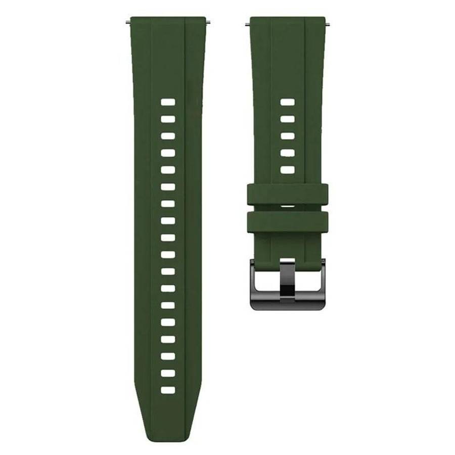 For Nothing CMF Watch 3 Pro Black Buckle Solid Color Silicone Watch Band(Green)