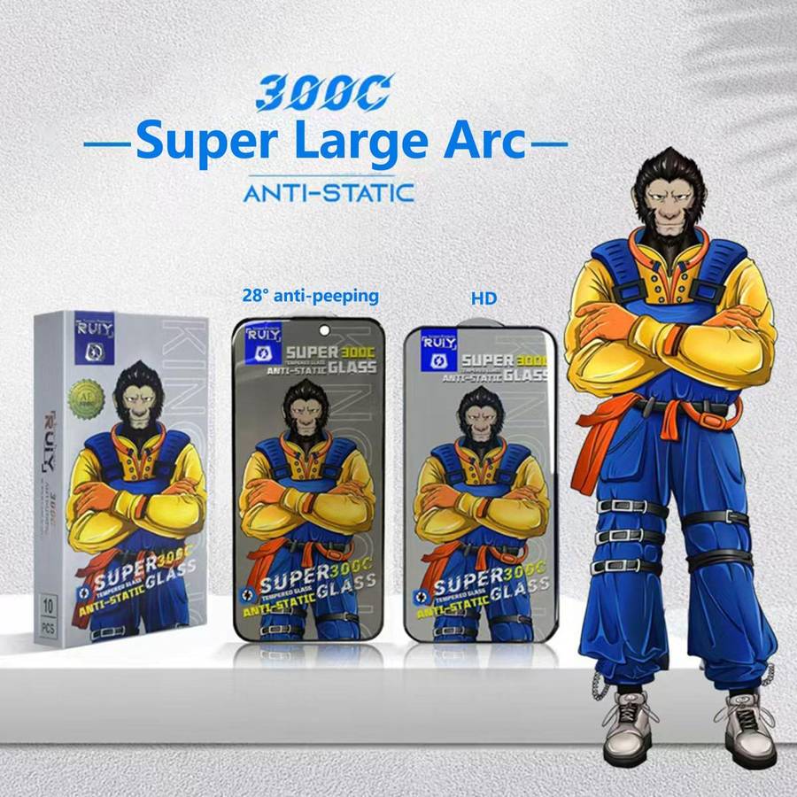 For iPhone 12 Pro Max 10pcs Armor 300C Ultra-Curved Anti-Static Anti-Dust Silk-Screened HD Tempere