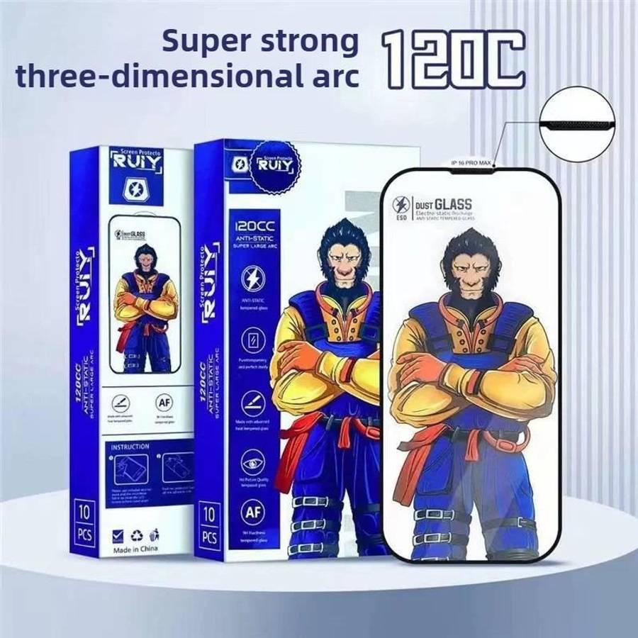 For iPhone 17 Pro Max 10pcs Armor Super-Strong 3D Curved 120C Anti-Static High-Aluminum Screen-Pri