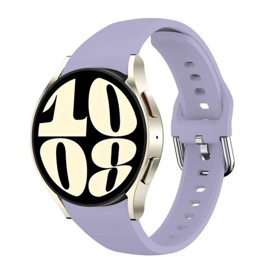For Samsung Galaxy Watch FE / 7 / 6 / 5 / 4 Slim Silicone Watch Band(Deep Purple)