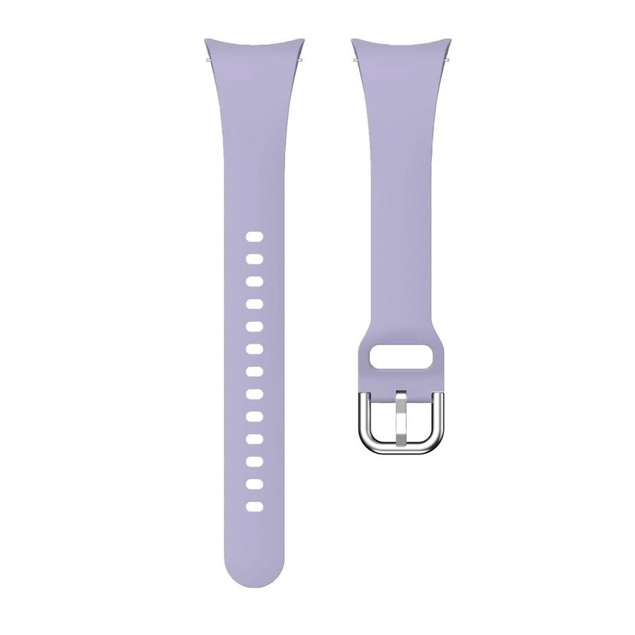 For Samsung Galaxy Watch FE / 7 / 6 / 5 / 4 Slim Silicone Watch Band(Deep Purple)