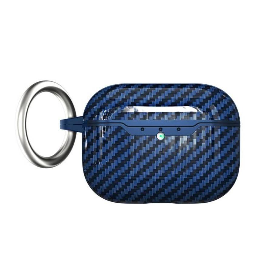 For AirPods Pro 3 Carbon Fiber TPU Earphone Protective Cover(Blue)