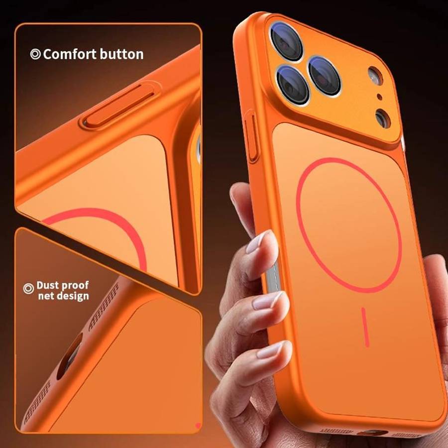 For iPhone 13 Pro Dunjia Organic Silicone MagSafe Shockproof Phone Case(Orange)