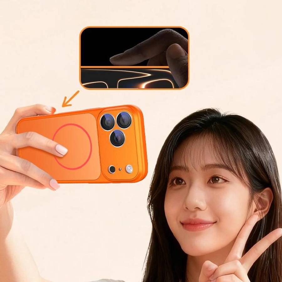 For iPhone 13 Pro Dunjia Organic Silicone MagSafe Shockproof Phone Case(Orange)