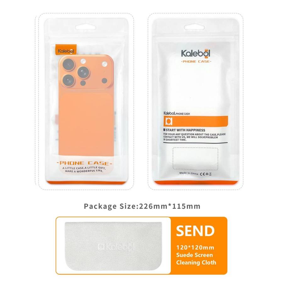 For iPhone 16 Pro Max Kalebol Ultra-Thin Transformation into 17 Pro Max Frosted Alumi ... (Orange)