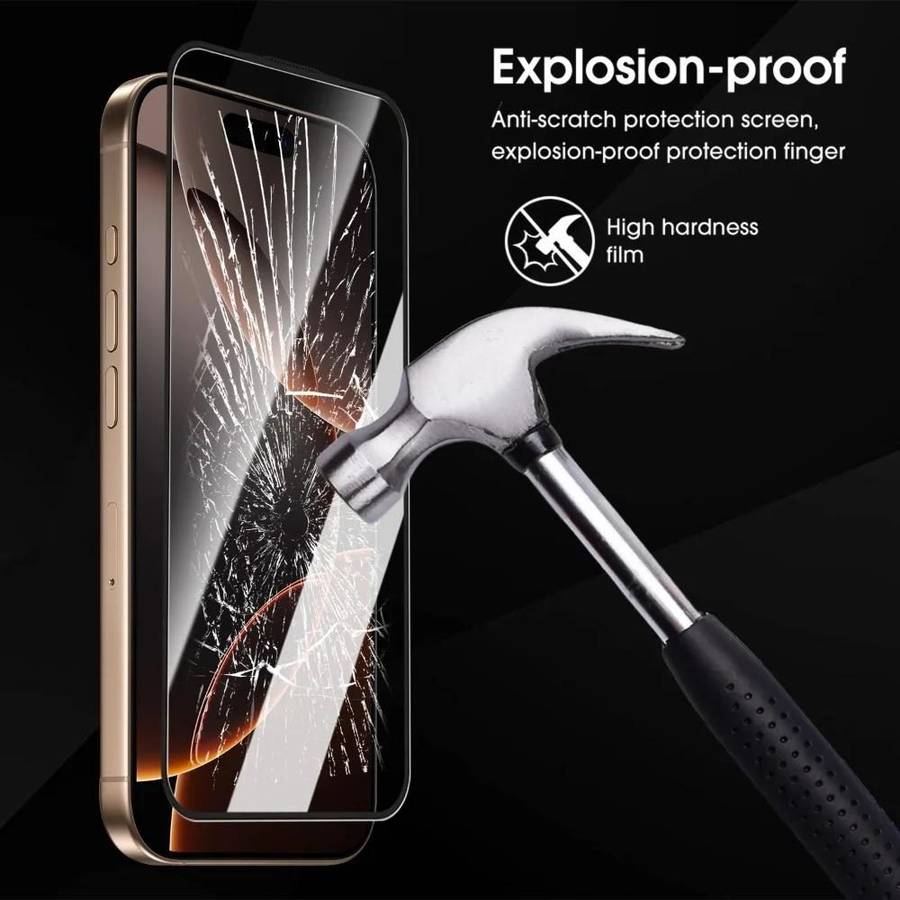 For iPhone 13 Pro Max Easy Install Box Dust-Free Clear Screen-printed HD Tempered Glass Film