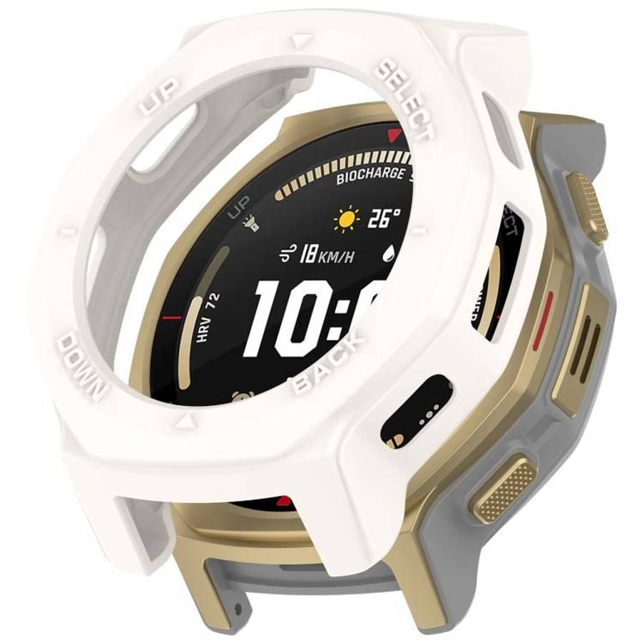 For Amazfit T-Rex 3 Pro 44mm Armor Hollow TPU Half Coverage Watch Protective Cover(White)
