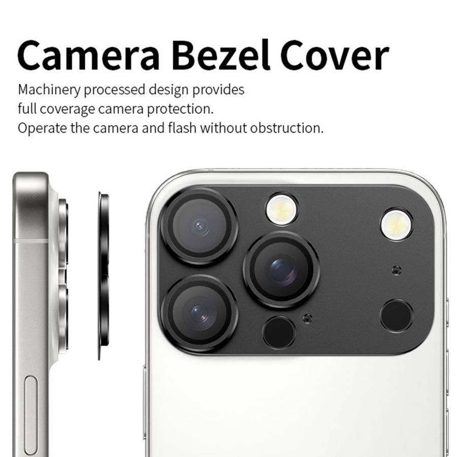 For iPhone 16 Pro Max Kalebol Instant 17 Pro Max Full Coverage Metal Lens Film Protector(Orange)