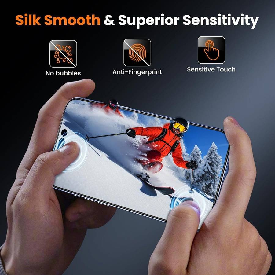 For iPhone 17 Pro Max 10pcs 0.18mm Ultra-Thin Ultrasonic HD Screen-Printed High-Aluminium Thick-Ge