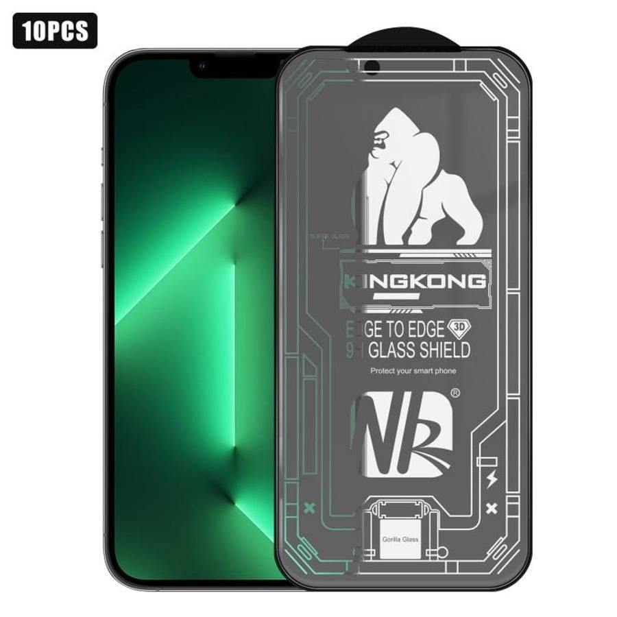 For iPhone 13 Pro Max 10pcs 3D Large Arc Edge Electroplated Explosion-Proof Scratch-Resistant Full