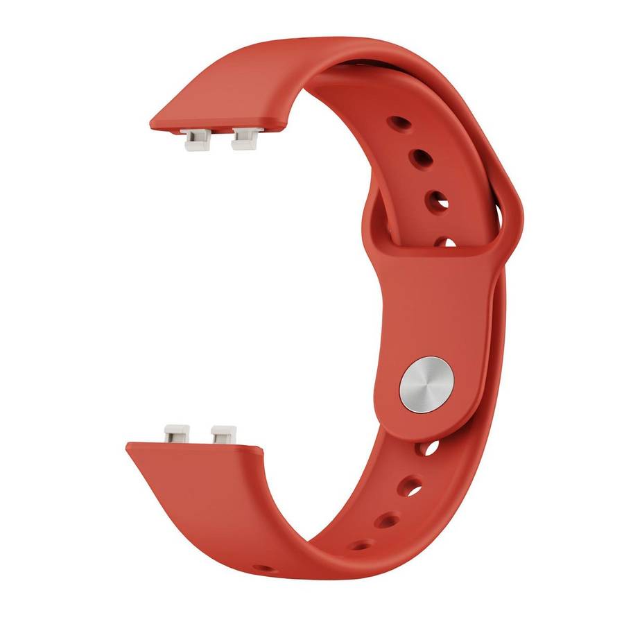 For Huawei Band 11 / Band 11 Pro Glossy Reverse Buckle Solid Color Silicone Watch Band(Dark Red)