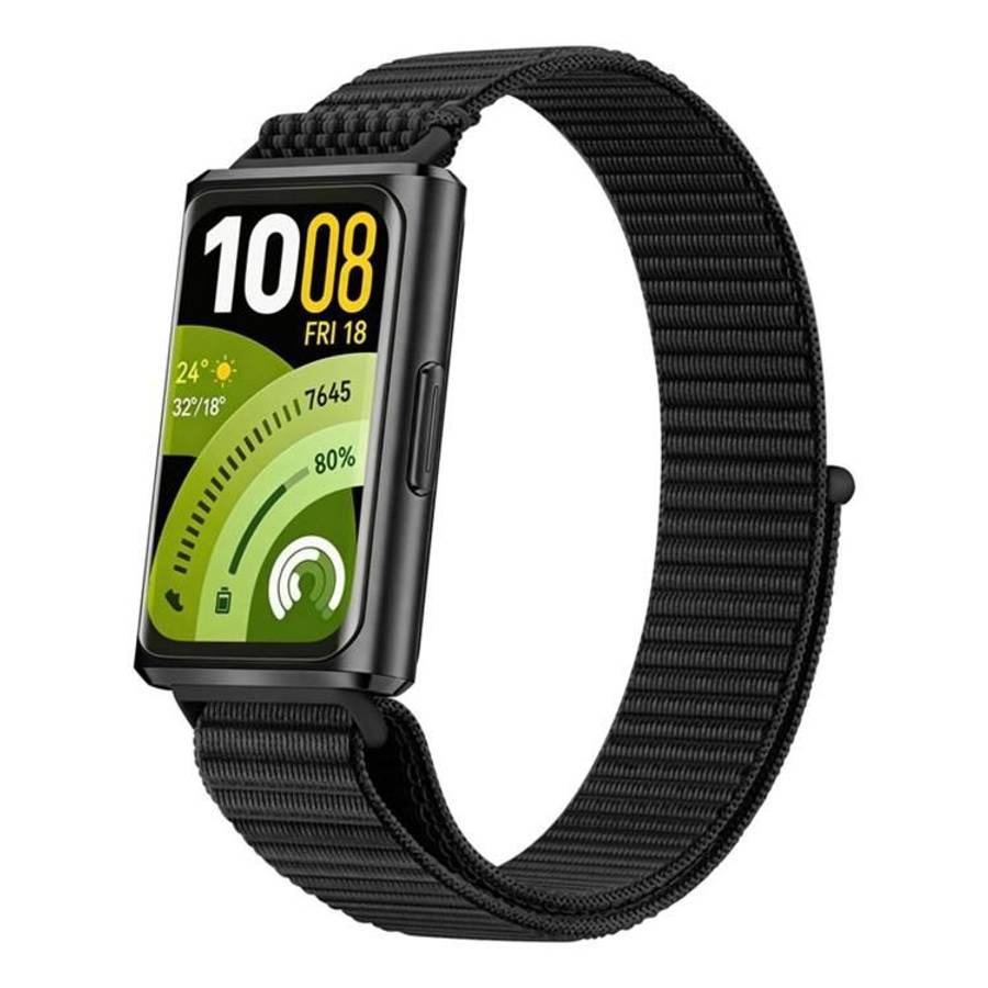 For Huawei Band 11 / Band 11 Pro Adjustable Nylon Hook And Loop Fastener Watch Band(Black)