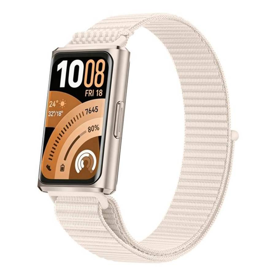 For Huawei Band 11 / Band 11 Pro Adjustable Nylon Hook And Loop Fastener Watch Band(Starlight)