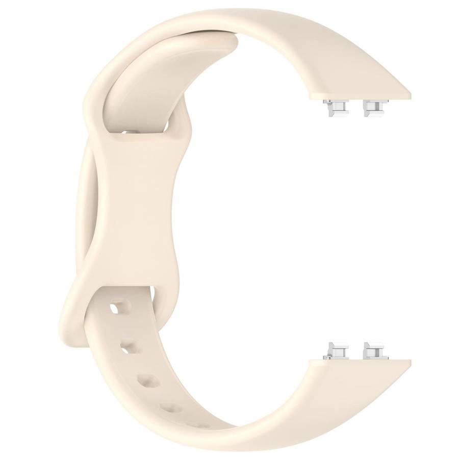 For Huawei Band 11 / Band 11 Pro Slim Butterfly Clasp Solid Color Silicone Wat ... (Light Apricot)