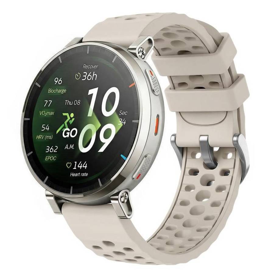 20mm Perforated Wave Textured Silicone Watch Band(Starlight)