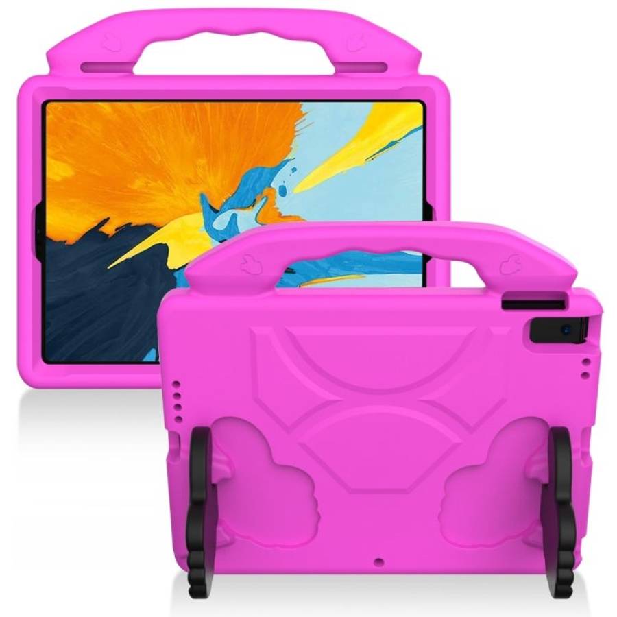 For iPad Pro 11 inch EVA Flat Anti Falling Protective Shell with Thumb Bracket(Rose Pink)
