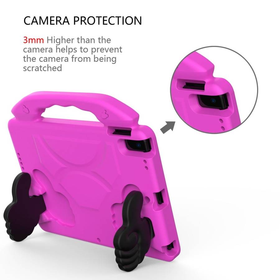 For iPad Pro 11 inch EVA Flat Anti Falling Protective Shell with Thumb Bracket(Rose Pink)
