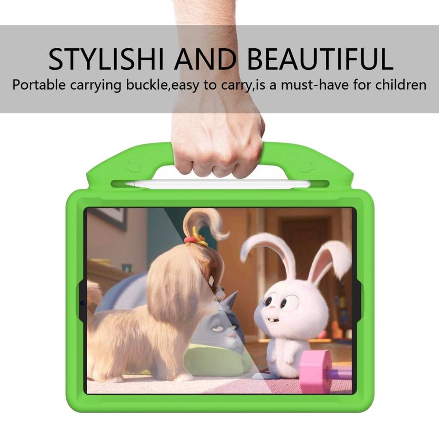 For iPad Pro 11 inch EVA Flat Anti Falling Protective Shell with Thumb Bracket(Green)