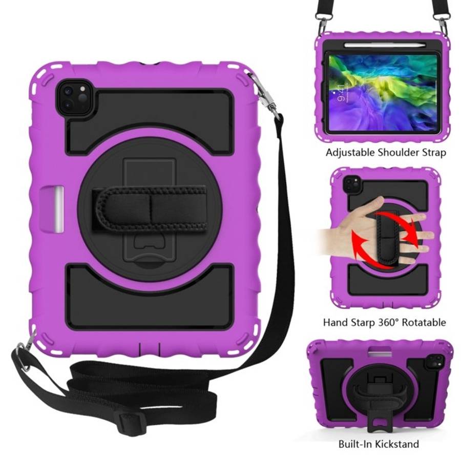 For iPad Pro 11 (2020) PC + Silicone Shockproof Combination Tablet Case with 360 Degr ... (Purple)