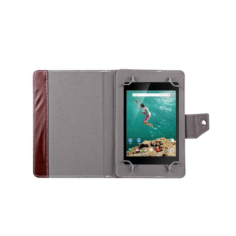 9 inch Tablets Leather Case Crazy Horse Texture Protective Case Shell with Holder for ... (Brown)