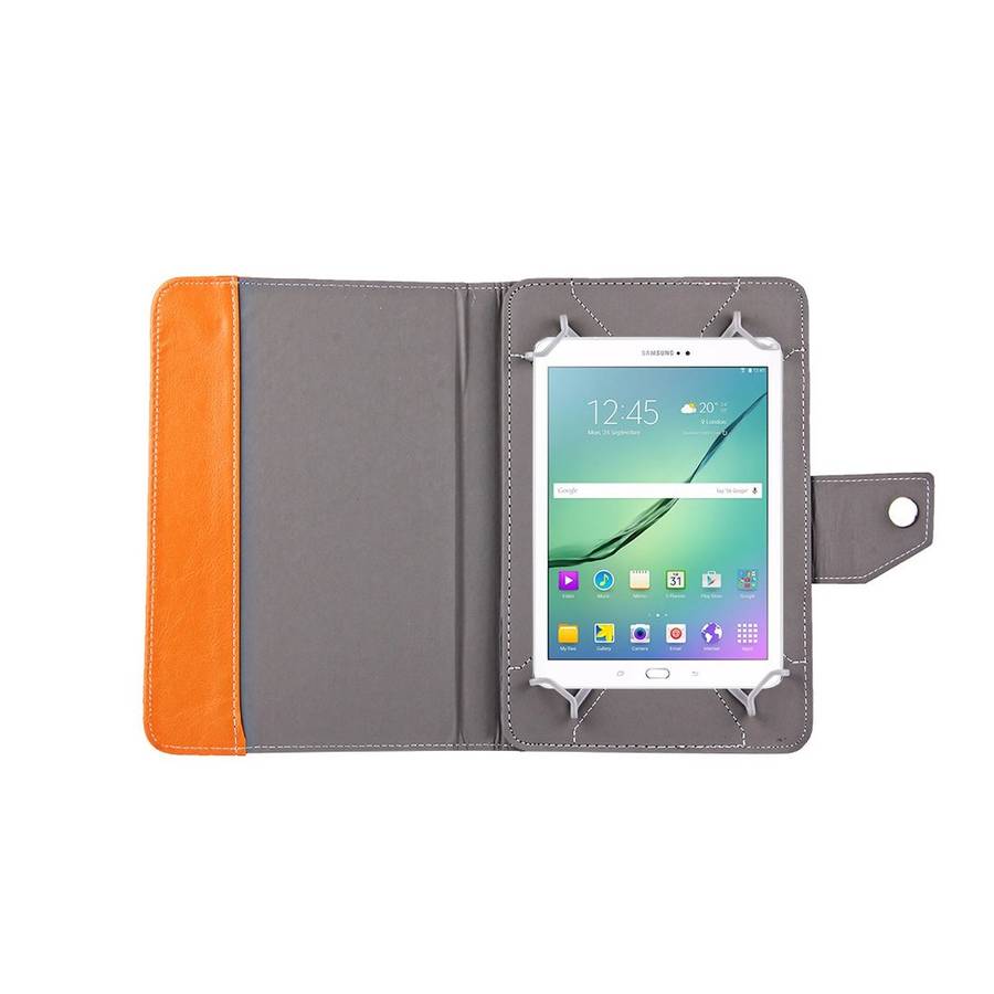 10 inch Tablets Leather Case Crazy Horse Texture Protective Case Shell with Holder fo ... (Orange)