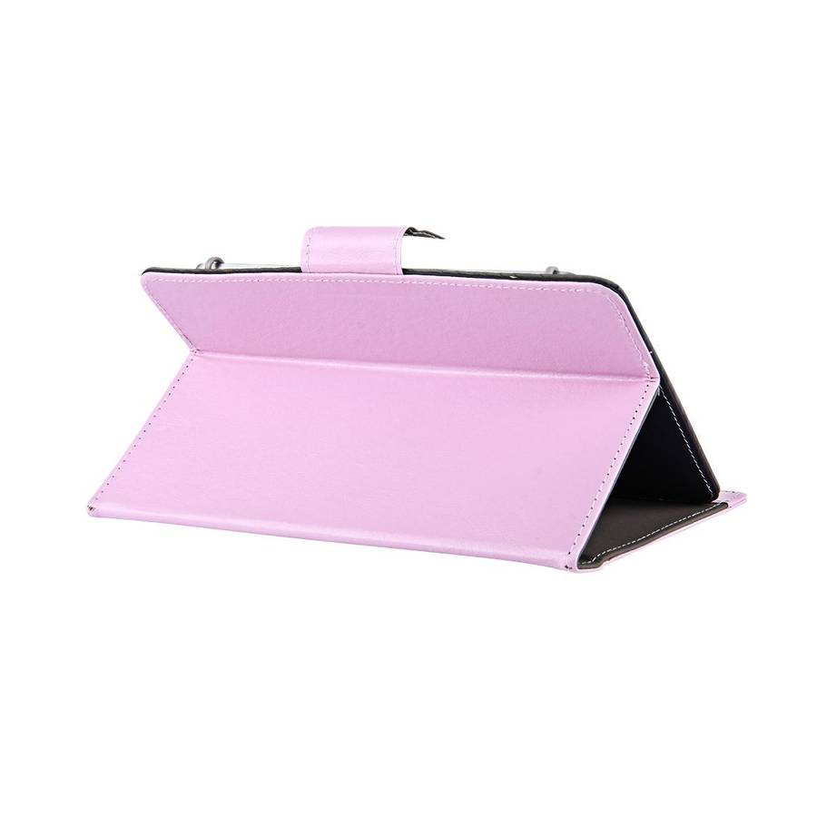 10 inch Tablets Leather Case Crazy Horse Texture Protective Case Shell with Holder for ... (Pink)