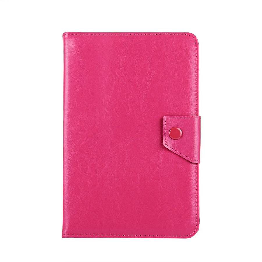 10 inch Tablets Leather Case Crazy Horse Texture Protective Case Shell with Holder f ... (Magenta)