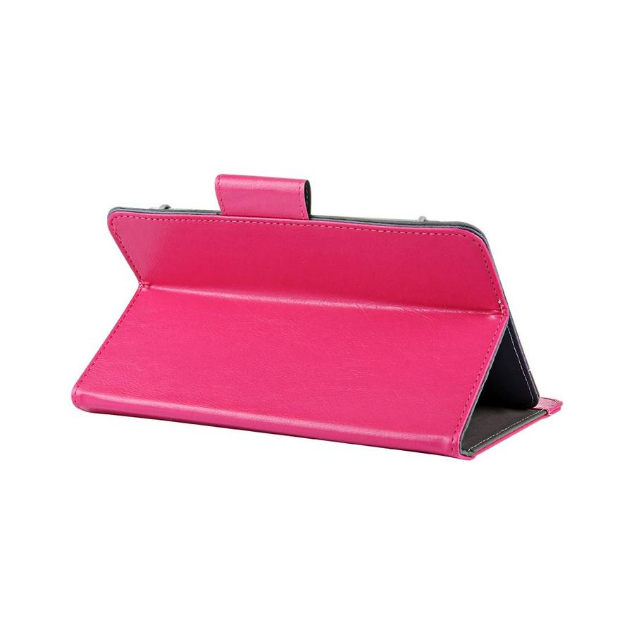 10 inch Tablets Leather Case Crazy Horse Texture Protective Case Shell with Holder f ... (Magenta)