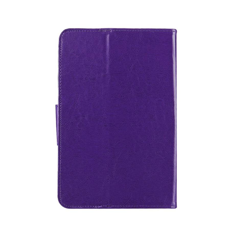 10 inch Tablets Leather Case Crazy Horse Texture Protective Case Shell with Holder fo ... (Purple)