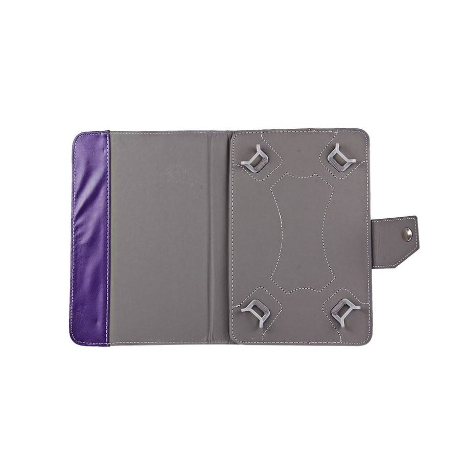 10 inch Tablets Leather Case Crazy Horse Texture Protective Case Shell with Holder fo ... (Purple)