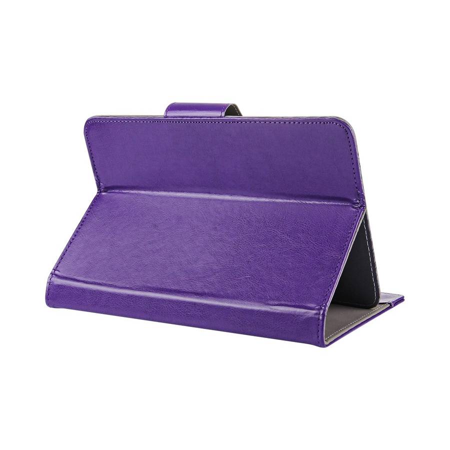 10 inch Tablets Leather Case Crazy Horse Texture Protective Case Shell with Holder fo ... (Purple)
