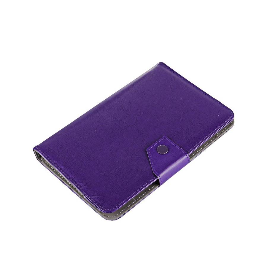 10 inch Tablets Leather Case Crazy Horse Texture Protective Case Shell with Holder fo ... (Purple)