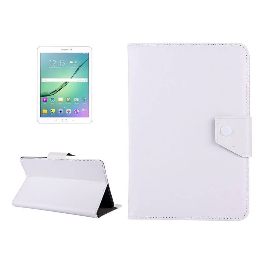 10 inch Tablets Leather Case Crazy Horse Texture Protective Case Shell with Holder for ... (White)