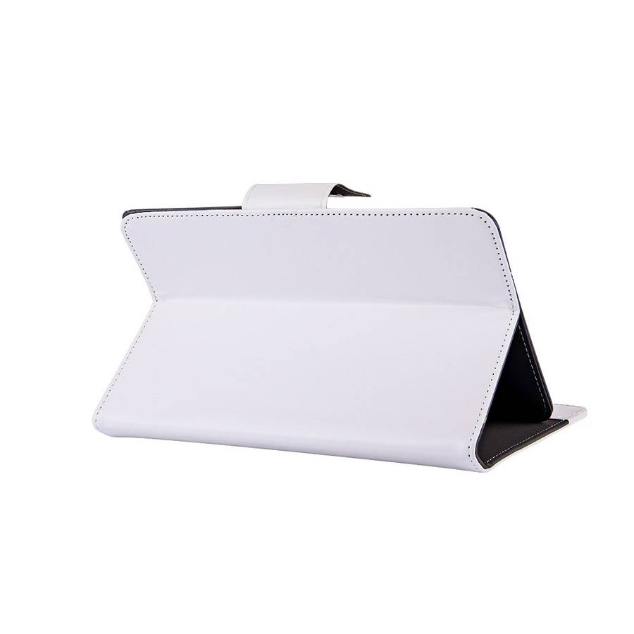 10 inch Tablets Leather Case Crazy Horse Texture Protective Case Shell with Holder for ... (White)