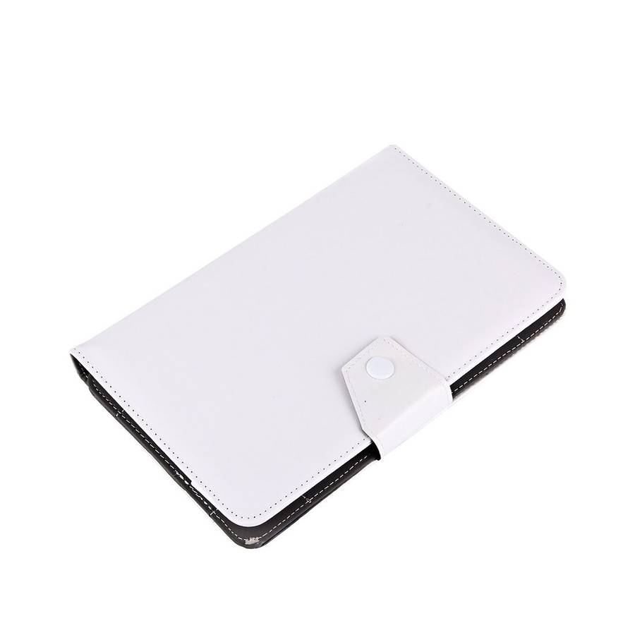 10 inch Tablets Leather Case Crazy Horse Texture Protective Case Shell with Holder for ... (White)